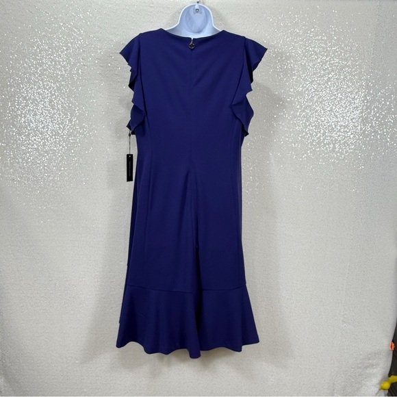 Tommy Hilfiger Ruffle-Sleeve Fit & Flare Dress – Size 16 - Picture 8 of 9